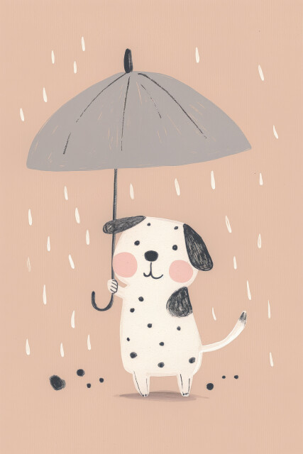 Dalmatian in the Rain
