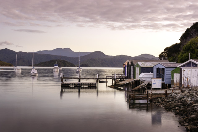 Waikawa boatsheds