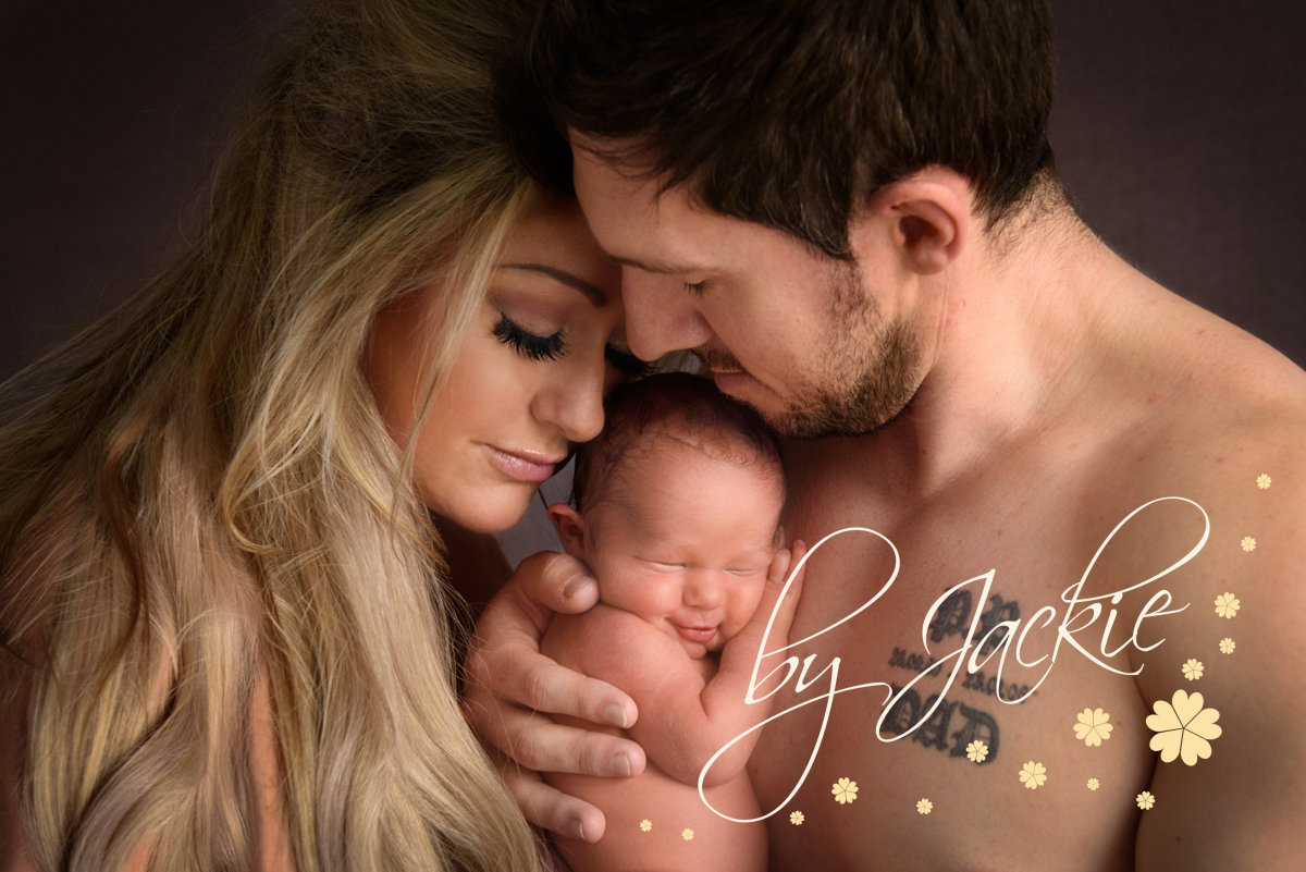 Award winning image of parents with brand new baby boy photographed by Babies By Jackie in York, Leeds, Harrogate and Hull