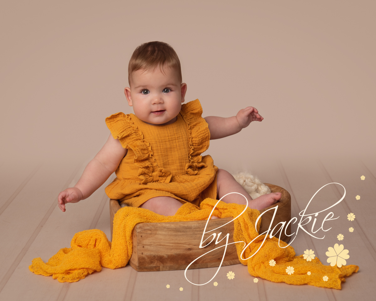 4 month baby girl photo from sitter session with Babies By Jackie Photography, specialist baby and child photographer in York, Leeds, Harrogate