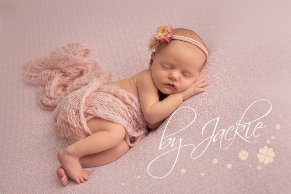 Newborn baby girl photographed by Babies By Jackie Photography, Leeds, Yorkshire