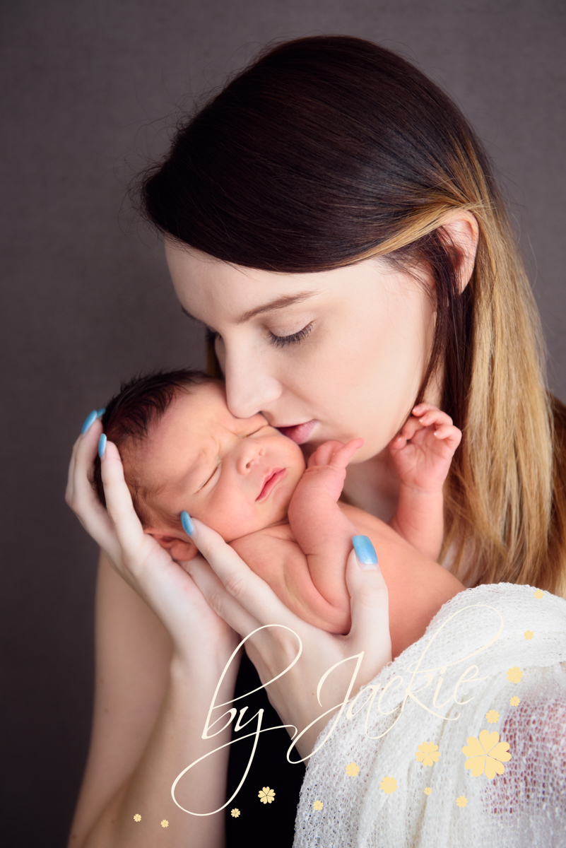 Mother and Newborn Portrait. Copyright Babies by Jackie