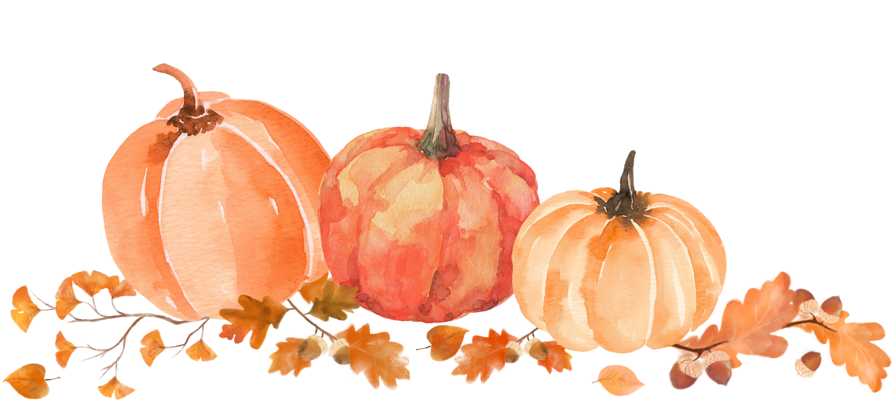 Row of pumpkins