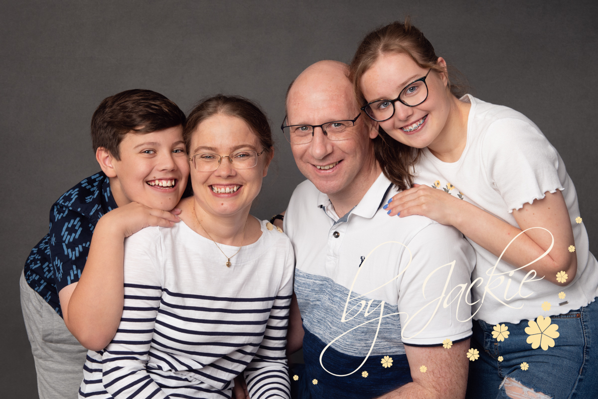 Family Portrait with Teens and Tweens by Babies by Jackie