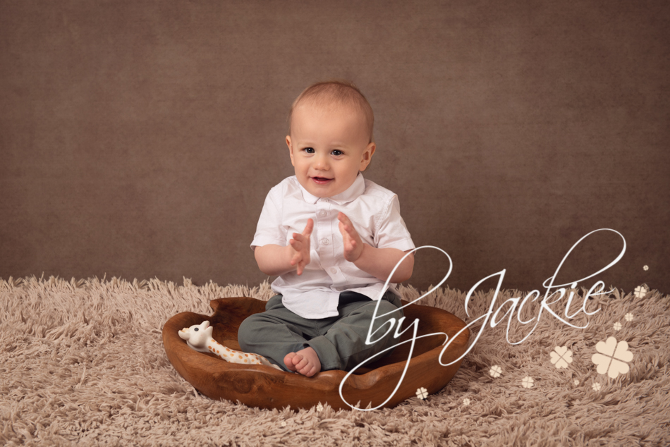 First birthday milestone portrait by Babies By Jackie Leeds Harrogate York