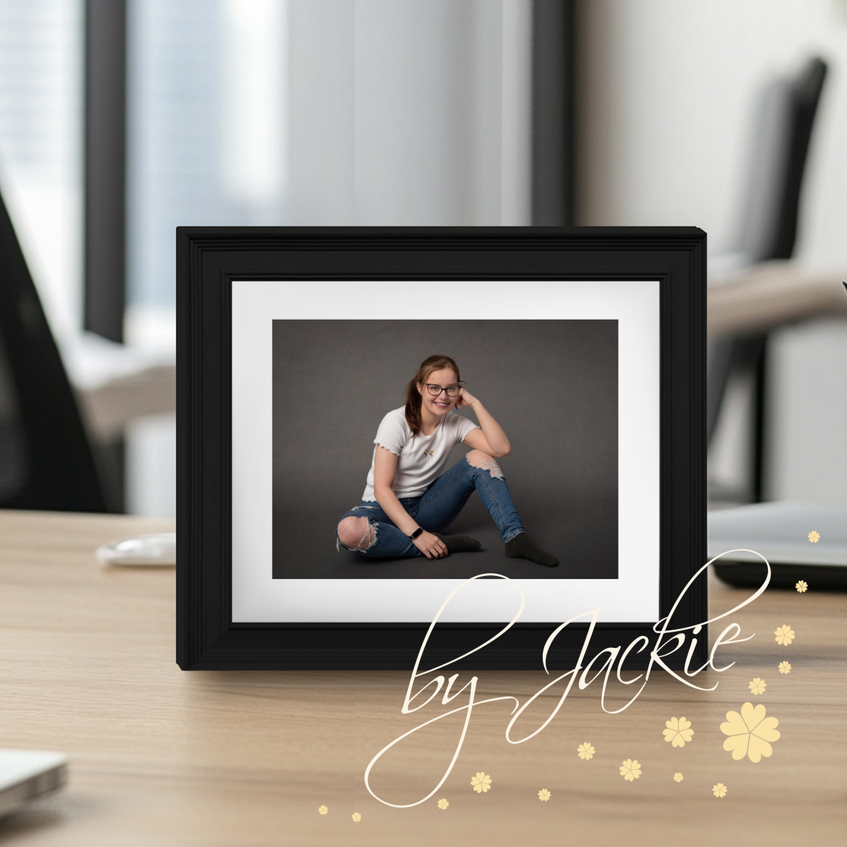 Black Framed Desk Portrait