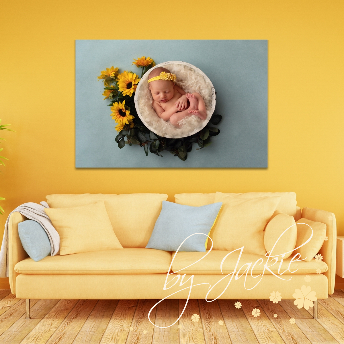 Giant Metal Panel Artwork - Babies by Jackie
