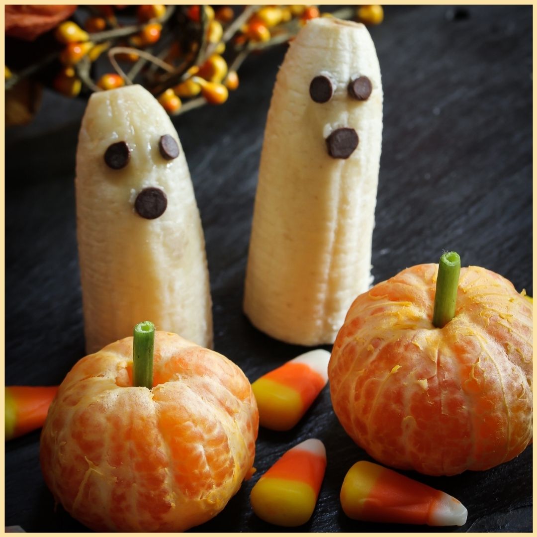 banana ghost treats for halloween