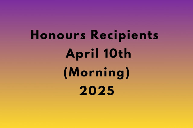 2026 Honours Recipients GOV HOUSE 10th April 2026 (AM)
