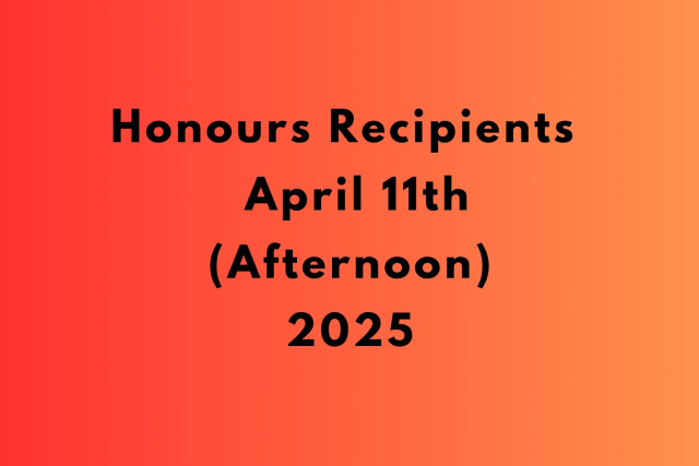 2026 Honours Recipients GOV HOUSE 11th April 2026 (PM)