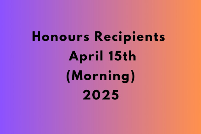 2026 Honours Recipients GOV HOUSE 15th April 2026 (AM)