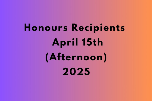 2026 Honours Recipients GOV HOUSE 15th April 2026 (PM)