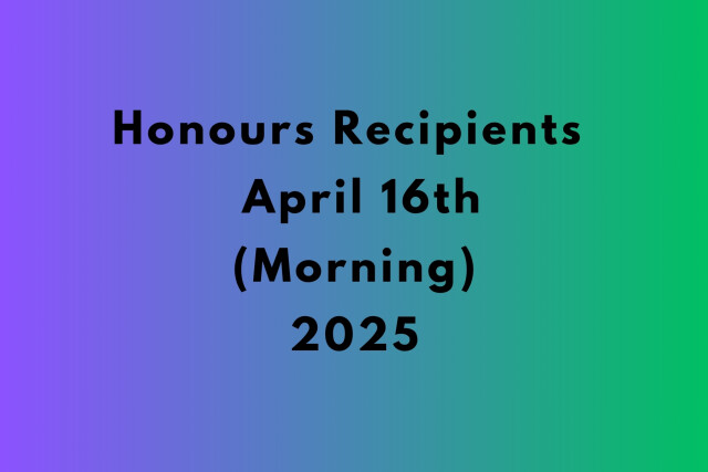 2026 Honours Recipients GOV HOUSE 16th April 2026 (AM)