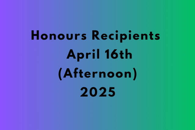 2026 Honours Recipients GOV HOUSE 16th April 2026 (PM)