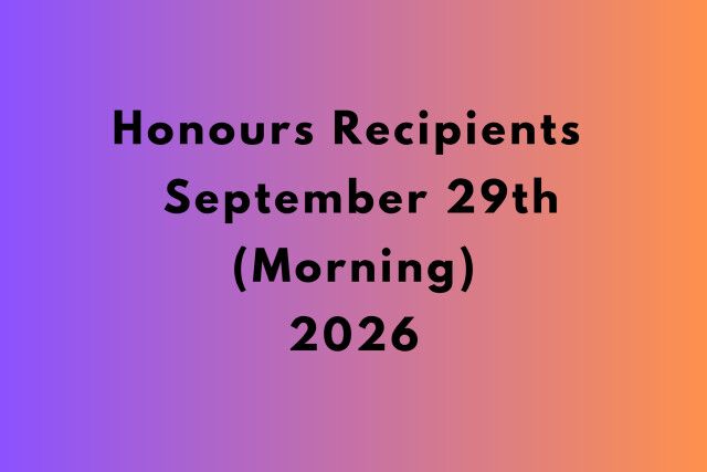 2026 Honours Recipients GOV HOUSE AK - 29th Sept - Morning