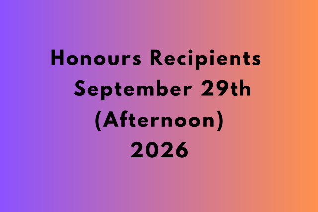 2026 Honours Recipients GOV HOUSE AK - 29th Sept - Afternoon