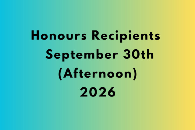 2026 Honours Recipients GOV HOUSE AK - 28th Sept - Afternoon
