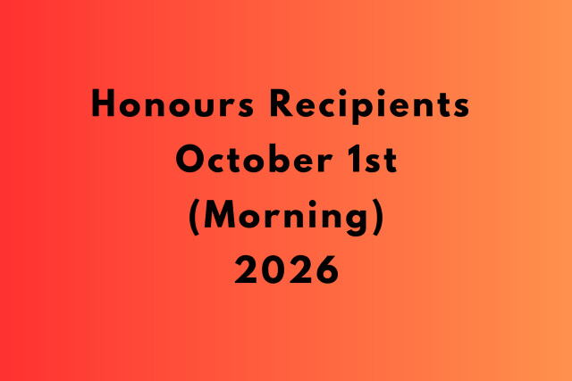 2026 Honours Recipients GOV HOUSE AK - 1st Oct - Morning