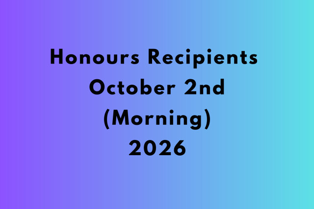2026 Honours Recipients GOV HOUSE AK - 2nd October - Morning
