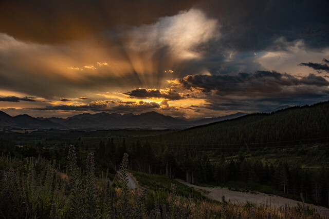 Sunset over Hanmer Springs