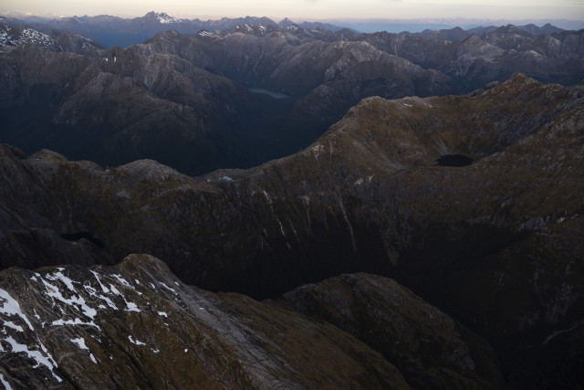 Fiordland layers at Dusk