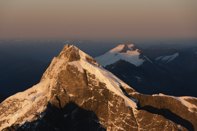Dawn breaks over Mt Sefton, Mt Dechen & Mt Aspiring
