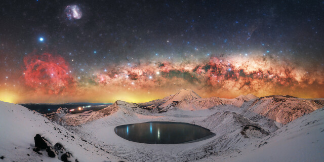 Cosmic Jewels above Blue Lake