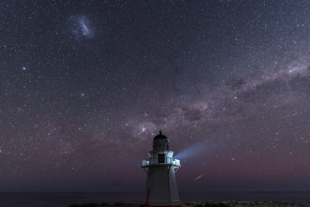 Waipapa Lighthouse at Night