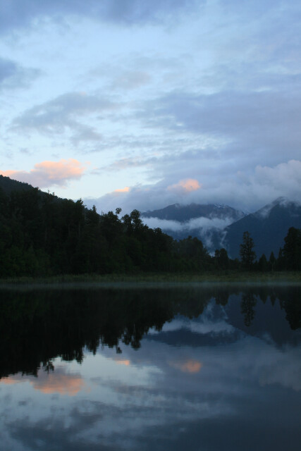 Lake Matheson, South Westland, New Zealand.