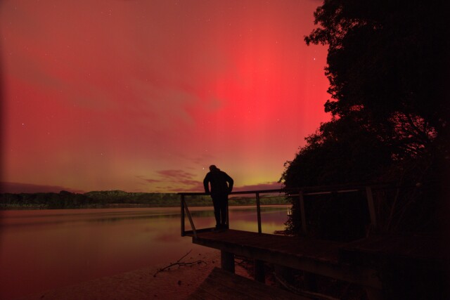 Aurora on the Awa 1, Whanganui River, New Zealand. 