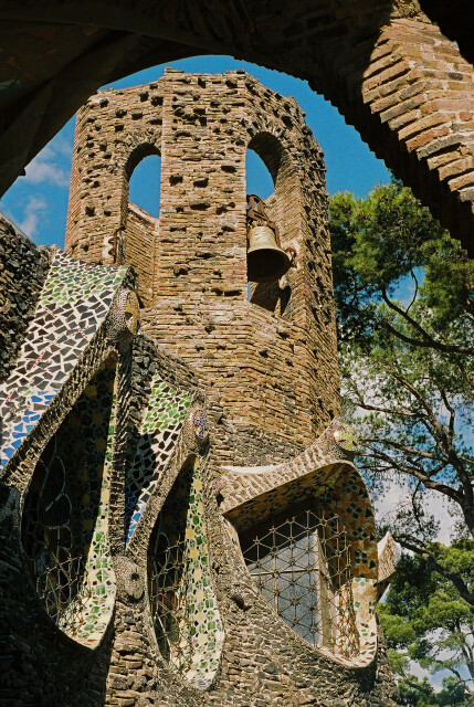 Cripta de la Colònia Güell, (Church of Colònia Güell), Santa Coloma de Cervelló, Barcelona, Spain 