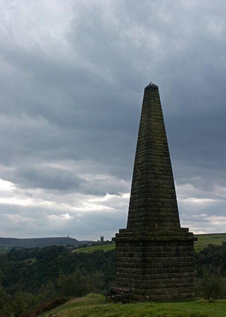 Stoodley Pike Monument, Hebden Bridge, West Yorkshire, Uk 