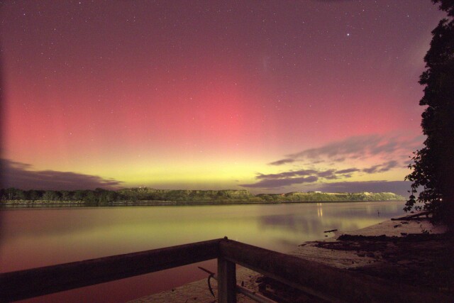 Aurora on the Awa 7, Whanganui River, New Zealand. 
