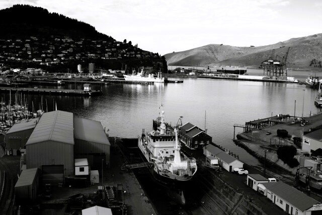 Lyttelton Harbour before the quake, Lyttelton, Christchurch, New Zealand.