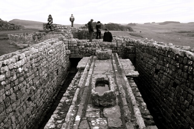 Housesteads Roman Fort, Hadrian's Wall, Northumberland, England. 
