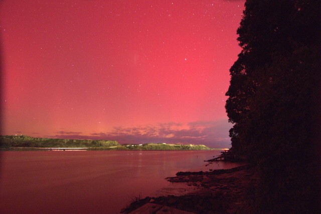 Aurora on the Awa 5, Whanganui River, New Zealand. 