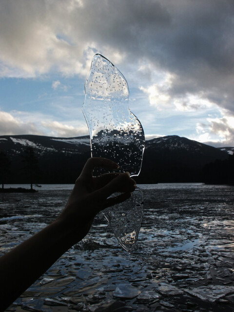 Frozen Loch An Eilein, Aviemore, Cairngorms National Park, Scotland 