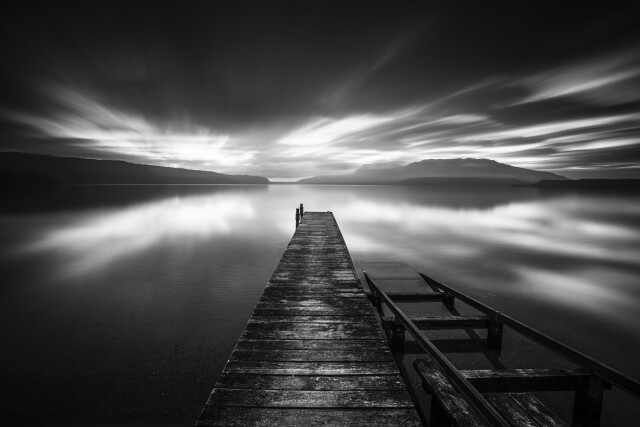 Lake Tarawera Black & White