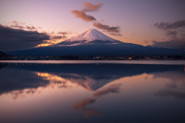 Mt Fuji Dawn Reflection