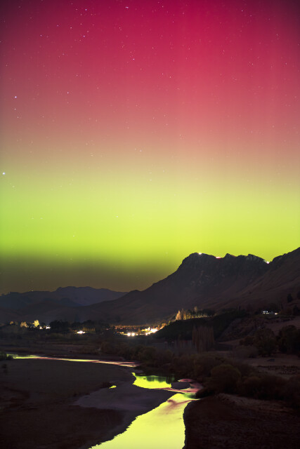 Southern Lights Over Te Mata Peak, Hawke's Bay
